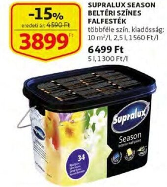 Supralux season beltéri színes falfesték 2,5 l