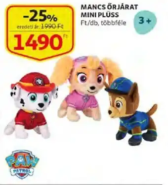 Auchan Mancs őrjárat mini plüss 1 db ajánlat