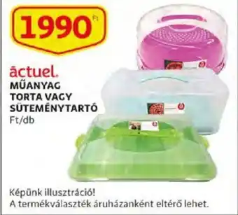 Auchan āctuel műanyag torta vagy süteménytartó 1 db ajánlat