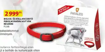 Auchan Bolha-és kullancsirtó piros nyakörv kutyák részére 1 db ajánlat