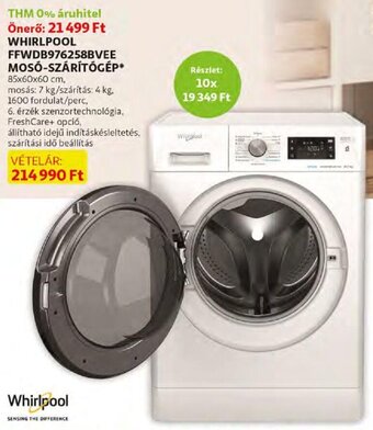 Auchan Whirlpool ffwdb976258bvee mosó-szárítógép 1 db ajánlat