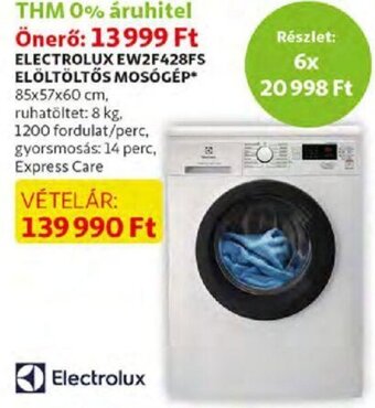 Auchan Electrolux ew2f428fs elöltöltős mosógép 1 db ajánlat