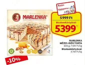 Auchan Marlenka mézes-diós torta 800 g ajánlat