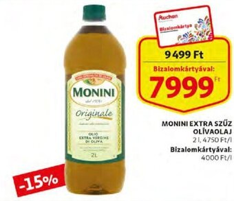 Auchan Monini extra szűz olívaolaj 2 l ajánlat
