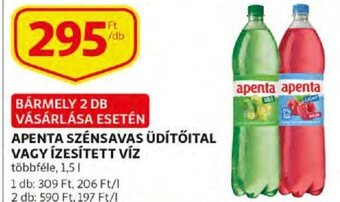 Apenta szénsavas üdítőital vagy ízesített víz 1,5 l