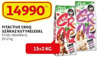Auchan Fitactive croq száraz kutyaeledel 15 + 2 kg ajánlat