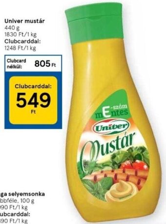 Tesco Univer mustár 440 g ajánlat