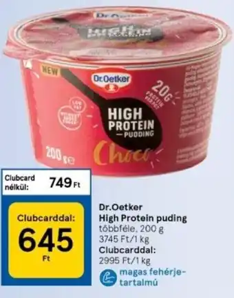 Tesco Dr.Oetker high protein puding 200 g ajánlat