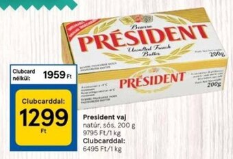 Tesco President vaj 200 g ajánlat
