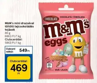 M&M's mini drazséval töltött tejcsokoládés tojások 80 g