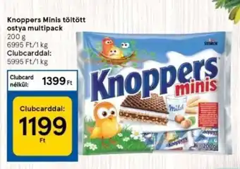 Tesco Knoppers Minis töltött ostya multipack 200 g ajánlat