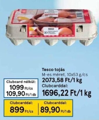 Tesco Tesco tojás 10 x 53 g ajánlat