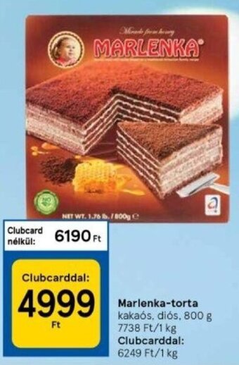 Tesco Marlenka-torta 800 g ajánlat