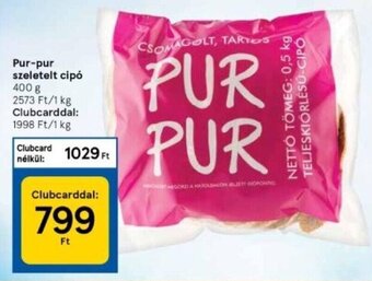 Tesco Pur-Pur szeletelt cipó 400 g ajánlat