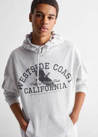 Feliratos gyapjú sweatshirt