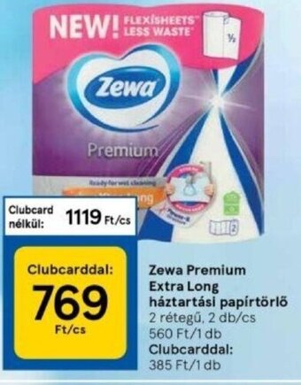 Tesco Zewa Premium extra long háztartási papírtörlő 2 db ajánlat
