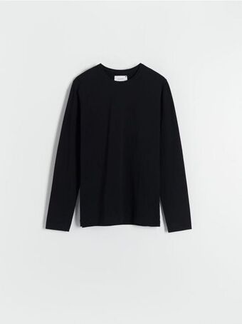 Slim fit egyszerű, hosszú ujjú póló