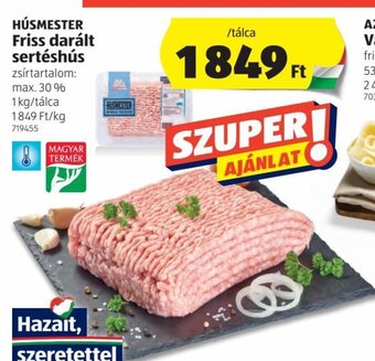 ALDI Húsmester friss darált sertéshús 1 kg ajánlat