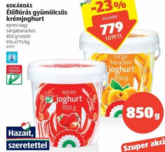 ALDI Kokárdás élőflórás gyümölcsös krémjoghurt 850 g ajánlat