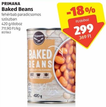 ALDI Primana baked beans 420 g ajánlat