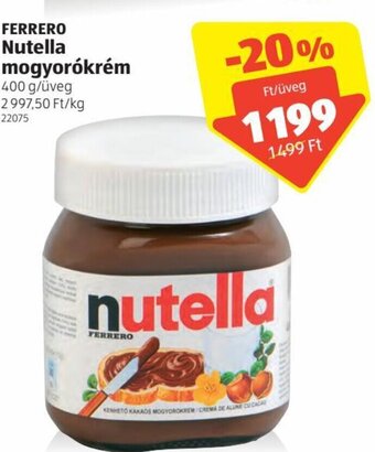 ALDI Ferrero Nutella mogyorókrém 400g ajánlat