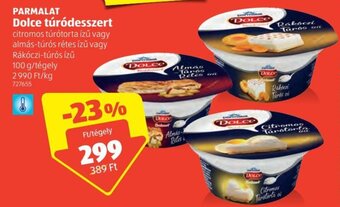 ALDI Parmalat Dolce túródesszert 100 g ajánlat