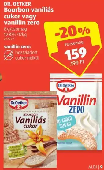 Dr.Oetker Bourbon vaníliás cukor vagy vanillin zero 8 g