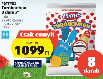 ALDI Pöttyös túróbonbon 8 x 20 g ajánlat