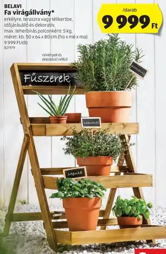 ALDI Belavi fa virágállvány 1 db ajánlat