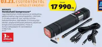 ALDI Bikemate hordozható kompresszor 1 db ajánlat