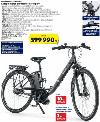 ALDI Prophete Keep Moving középmotoros elektromos kerékpár 1 db ajánlat