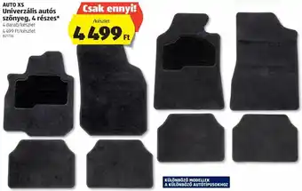 ALDI Auto Xs univerzális autós szőnyeg 4 részes ajánlat