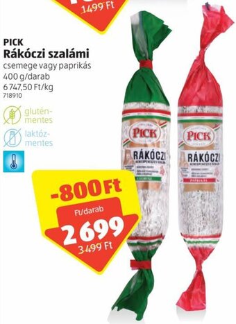 ALDI Pick rákóczi szalámi 400 g ajánlat