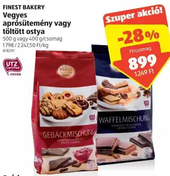 Finest Bakery vegyes aprósütemény vagy töltött ostya 500 g