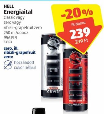 ALDI Hell energiaital 250 ml ajánlat
