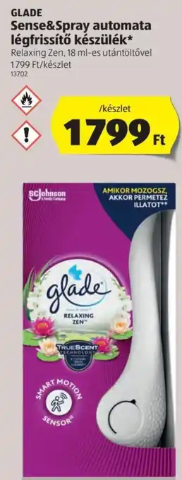 ALDI Glade sense&spray automata légfrissítő készülék 1 készlet ajánlat