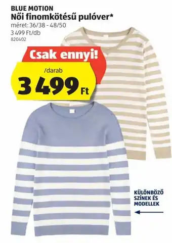 ALDI Blue Motion női finomkötésű pulóver 1 db ajánlat