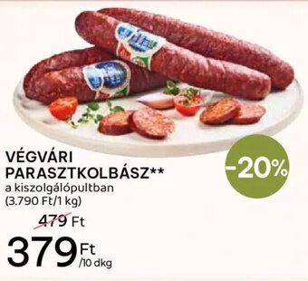 Spar Végvári parasztkolbász 10 dkg ajánlat