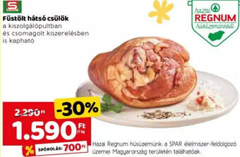 Spar Füstölt hátsó csülök 1 kg ajánlat
