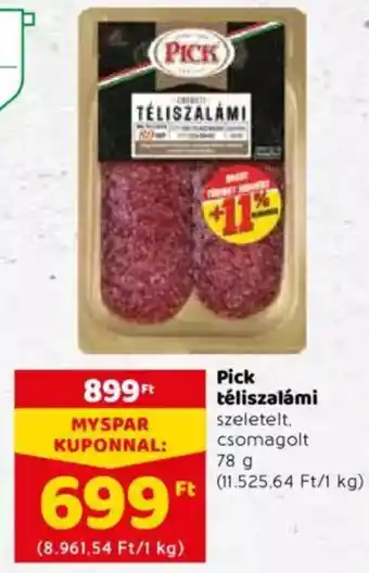 Spar Pick téliszalámi 78 g ajánlat