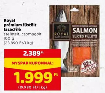 Spar Royal prémium füstölt lazacfilé 100 g ajánlat
