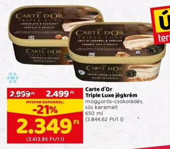 Spar Carte D'Or triple luxe jégkrém 650 ml ajánlat