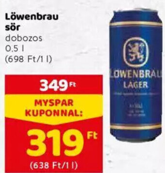 Spar Löwenbrau sör 0,5 l ajánlat