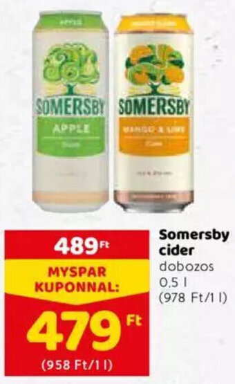 Spar Somersby cider 0,5 l ajánlat