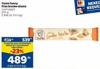 Spar Tante Fanny friss leveles tészta 270 g ajánlat