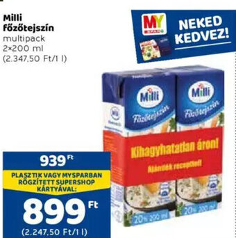 Spar Milli főzőtejszín 2 x 200 ml ajánlat