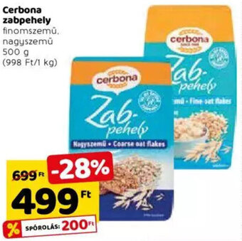 Spar Cerbona zabpehely 500 g ajánlat