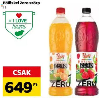 Spar Pölöskei zero szörp 1 l ajánlat
