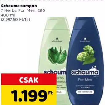 Spar Schwarzkopf Schauma sampon 400 ml ajánlat