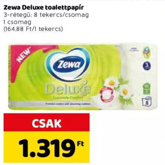 Spar Zewa Deluxe toalettpapír 8 tekercs ajánlat